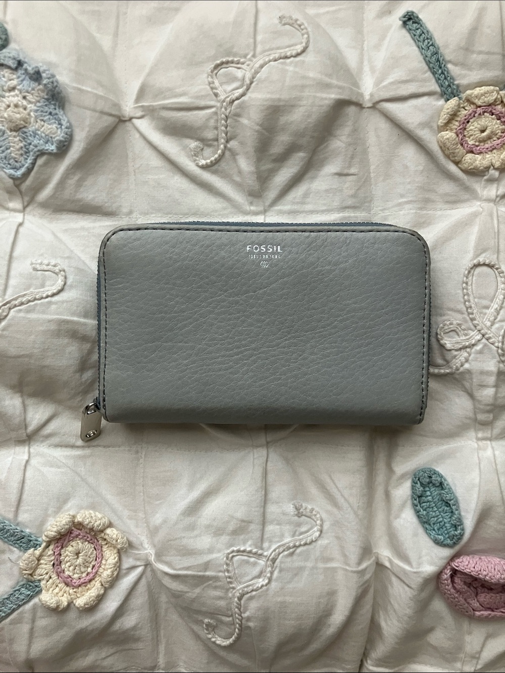 Gray Fossil Wallet
